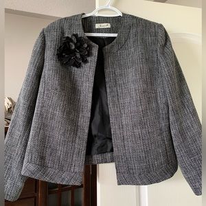 JESSICA Black/White Tweed Jacket